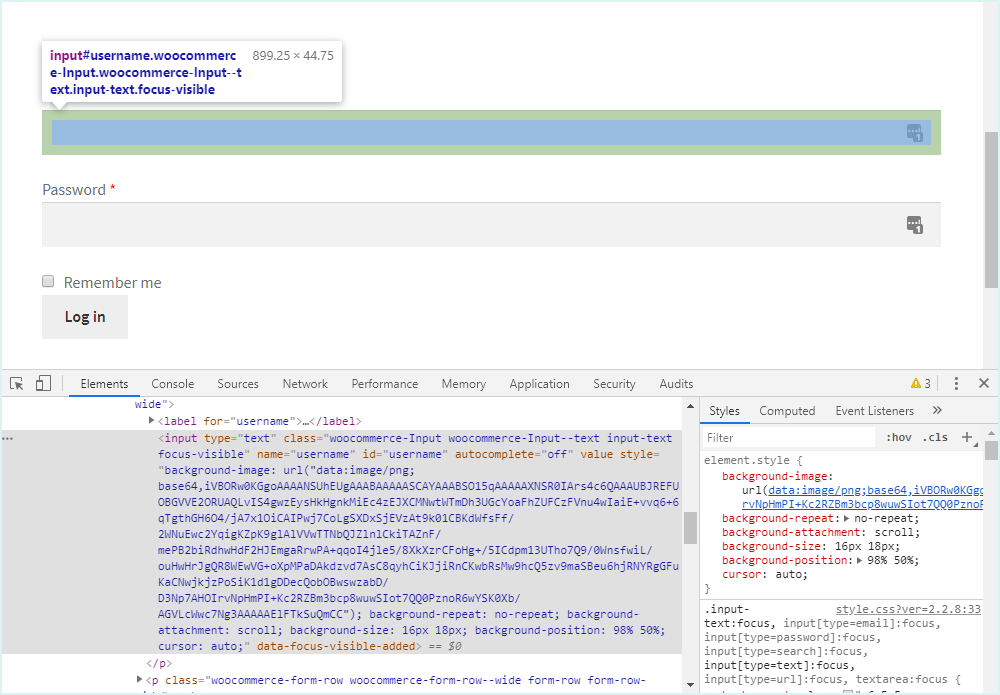 3.4 The inspected element will be highlighted in the Elements window