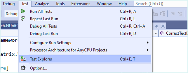 4.2 Open Text Explorer and select your test. Right-click and click Run